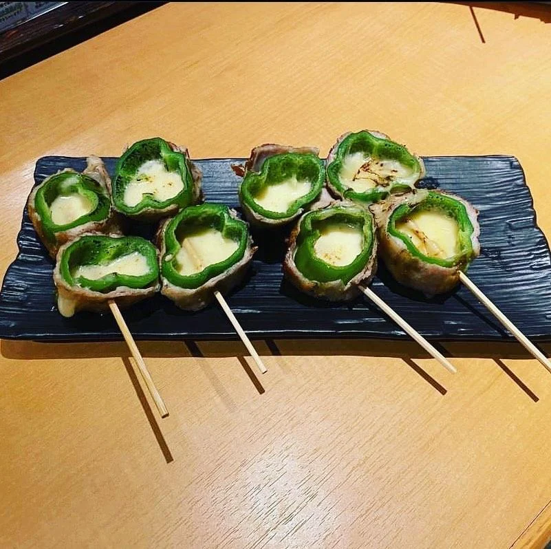 ((ピーマンチーズ巻き🫑))@栄/居酒屋/野菜巻き串/フルーツ酎ハイ