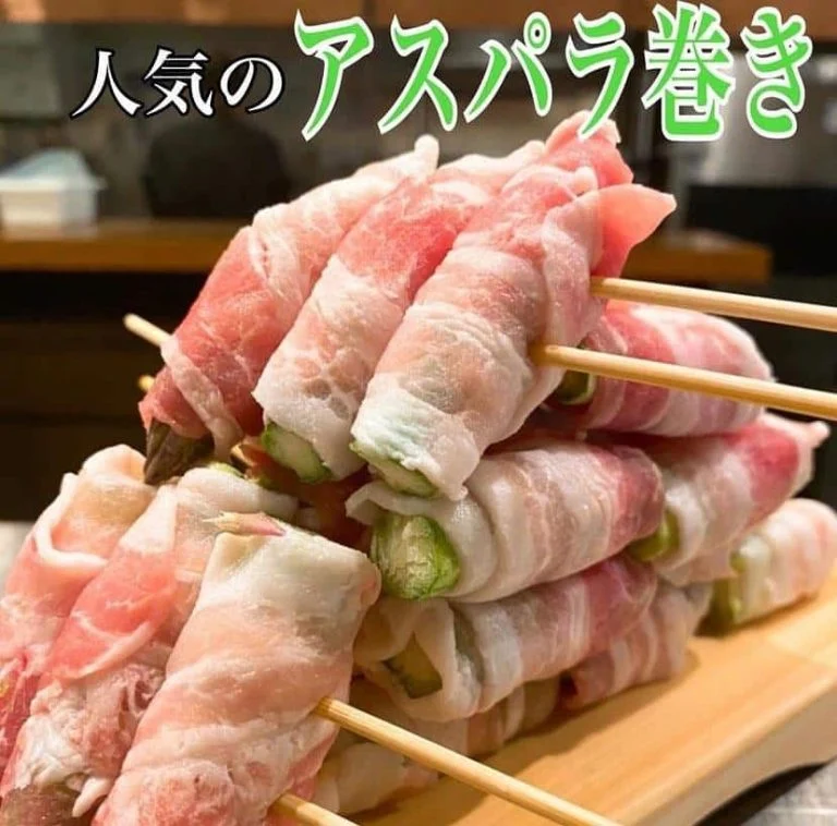((大人気アスパラ巻き))@栄/居酒屋/野菜巻き串/フルーツ酎ハイ