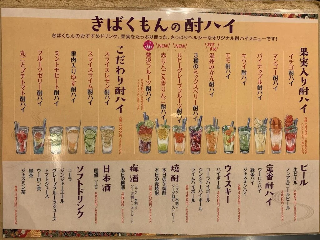 ((新しいドリンクメニューです!))@栄/居酒屋/野菜巻き串/フルーツ酎ハイ